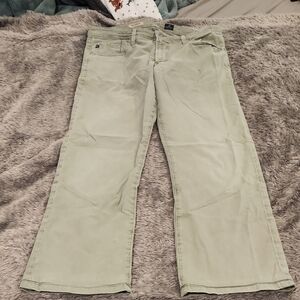 AG Adriano Goldschmied Men's Light Green Chinos Size 34!